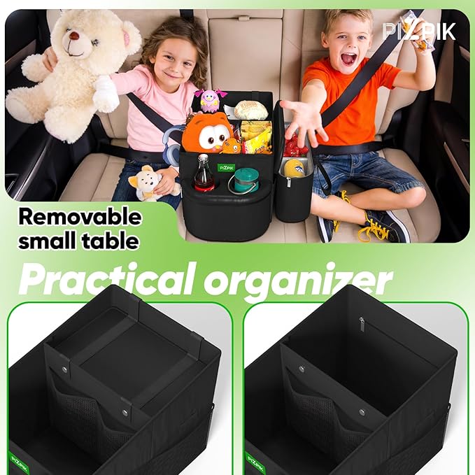 Large Car Seat Organizer with Removable Cooler Bag for the Front or Back Seat for Kids and Adults.Versatile for Use in Multiple Scenarios.