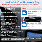 Veepeak OBDCheck BLE+ Bluetooth OBD II Scanner for iOS & Android, Car Check Engine Code Reader Wireless OBD Diagnostic Scan