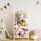 SpaceAid Stuffed Animal Storage Organizer, Wood Animals Zoo Toy Plushies Storage Holder, Large Capacity Plush Toy Cage for Pl