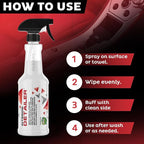 MAXL® Interior Car Cleaner Detailer Spray with NeverDust® Technology Formula (20oz, 4 Pack) - Repels Dust, Wipes Oil, Residue