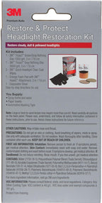 3M Auto Restore and Protect Headlight Restoration Kit, Use On Plastic Lenses, Headlights, Taillight, Fog Lights and More, Inc