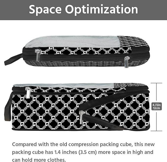 7 Pcs Compression Packing Cubes for Travel, Waterproof Suitcase Luggage Backpack Organizer with Toiletry Bag Travel Essential