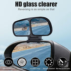 Car Blind Spot Rearview Mirror, Retrofit Mirror Wide Angle Reversing Auxiliary Mirror, Glass HD Wide View Field Double-Side Mirror 360°Adjustable, Right