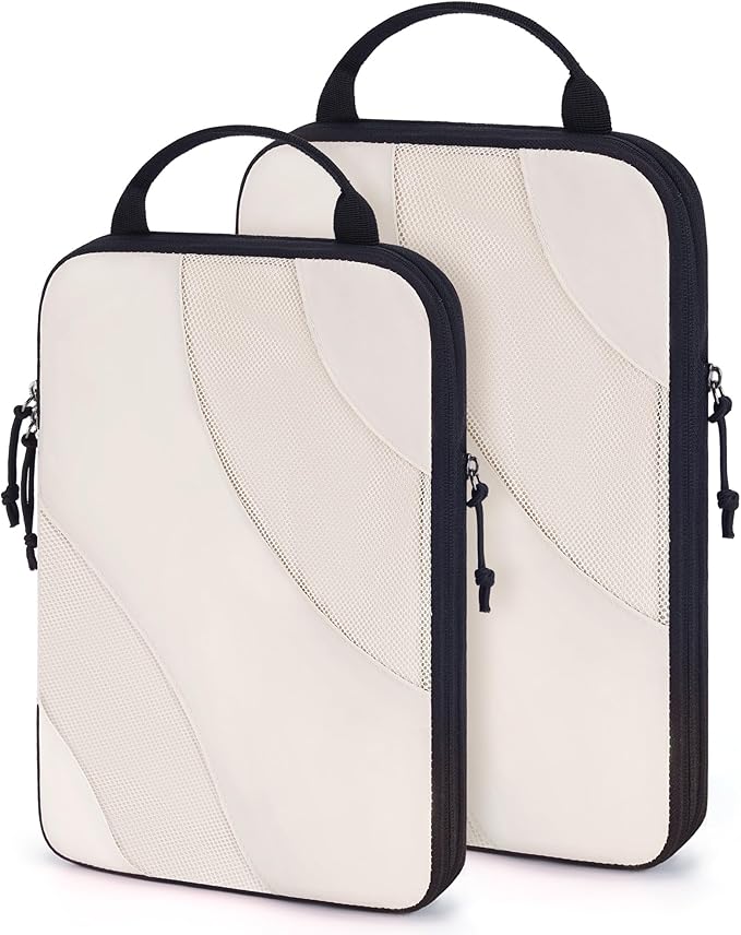 BAGSMART Compression Packing Cubes, 6 Set/4 Set/2 Set Travel Packing Cubes for Carry on Suitcases, Compression Suitcase Organ