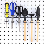 Ripeng 4 Pieces Pegboard Screwdriver Holders Peg Board Organizer Accessories Multi Ring Tool Holders Six Tool Organizer Racks