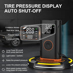 (New Upgrade) ZSX Tire Inflator Portable Air Compressor-160 PSI Air Pump with Memory Function, Electric Bike Pump with Tire