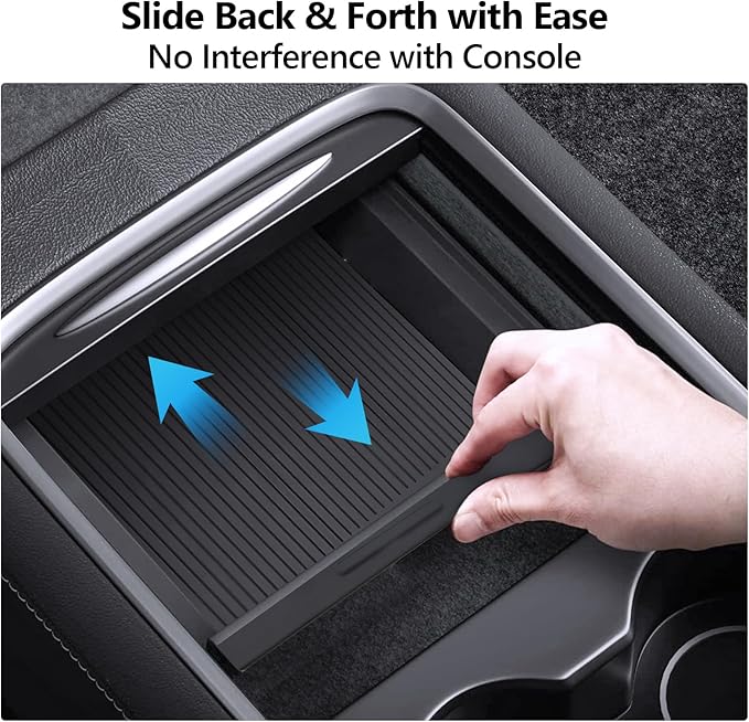 5 Pcs Center Console Organizer Tray for Tesla Model Y Juniper 2026 2025 and Model 3 Highland Refreshed 2025 2024 Refreshed Highland Accessories Set with Cup Holder and Armrest Drawer Organizer