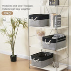 Large Storage Baskets- 15.7x11.8x8.26 inch Storage Bins for Shelves and Closet Organizing, Foldable Fabric Bin for Home Organ