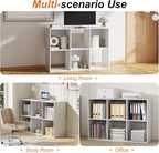 Sweetcrispy 6 Cube Storage Organizer - Open Cube Bookshelf with 3 Removable Back Panels, Display Storage Bookcase for Living 