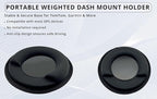 – Car Dashboard Mount | Soft Nylon, Metal Round Mount Dashboard | Weighted Sandbag Base with Magnetic Mount Option | Ideal for Phone Holders, Dash Cams, Cars, Trucks & Rvs | Black - 1 lb