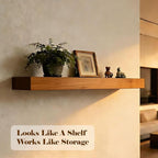 Magic Flap Hidden Shelf with Secret Compartment, Wall Mounted Floating Shelf with Concealed Storage Drawer, Hidden Compartmen