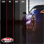 Black Magic Insta-Cling 5% VLT Tinted Window Film, Reusable Car Window Tint — Black