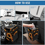 Car Trash Can – Multi-Purpose, Lightweight and Portable with Durable Water-Resistant Coating, No Installation Required, Practical and Ample Capacity, Variety of Colors.Beautiful Sunflower