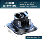 360 Degree Phone Holder Rotating Car, Dashboard Cell Phone Holder, Non-Slip Navigation Bracket, Universal for Most Cars (Black)