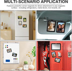 HIIXHC 2Pcs Car Picture Holder, Magnetic Car Photo Holder, Sun Visor Photo Clip for 3 Inch Photos, Personalized PU Leather Visor Clip for Drive Safe Daddy/Family/Pet Pictures | Car Accessories