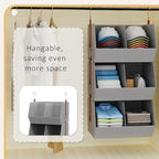 2 Pack,Extra Large Hanging Closet Organizer, Disassemblable Clothes Hanging Shelves,Collapsible Fabric Closet Storage System 