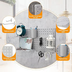 Chunful 58 Pcs Pegboard Organizer Kits Plastic Pegboard Wall Panel Mount Display Accessories Include Storage Boards Buckets a