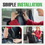 lebogner Back Seat Cover for Kids + 4 Pocket Storage Organizer, 2 Pack X-Large Waterproof Kick Mats Backseat Protector, Car S