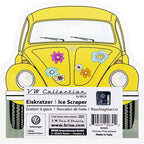 BRISA VW Collection - Volkswagen Polycarbonate Ice Scraper Windshield Scraper Snow Remover Winter Car Accessory in Beetle Design (Front/Yellow)