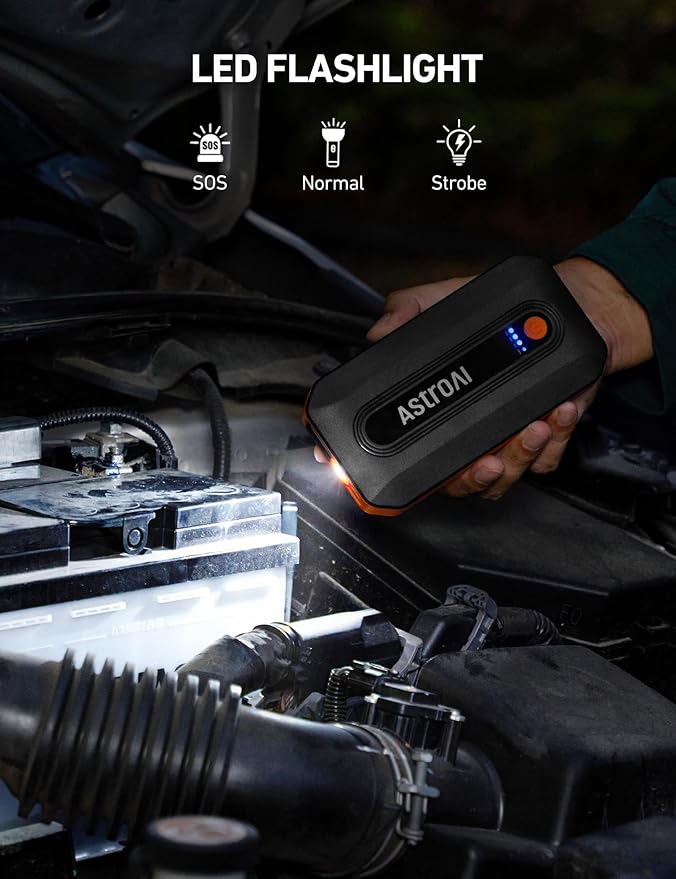 AstroAI B8 3000A Car Battery Jump Starter, 12V Jump Starter Battery Pack (up to 9.0L Gasoline and 7.0L Diesel Engine),