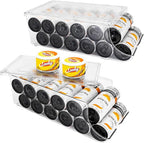 2 Pack Soda Can Organizer & 2 Pack Skinny Can Organizer for Refrigerator