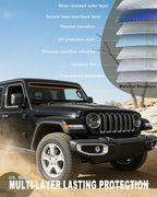AUTOTEK Window Tint Strip for Windshield of 2018-2025 Jeep Wrangler 2-Door & 4-Door JL, 2-Ply Easy Install Sun Strip, Anti-Glare and UV Rejection Window Tint Films Stickers for Wrangler Unlimited