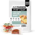 Avid Armor Vacuum Sealer Bags Quart 8x12 Inch 100 Pack for Food Saver, Seal a Meal Vacuum Seal Machines, Commercial Grade Hea