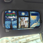 Starry Night Car Sun Visor Organizer Storage Auto Interior Accessories Pocket Organizer - Lightweight Car Truck SUV Storage Pouch Holder, with Multi-Pocket Zipper for Card, Document