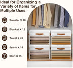 Homsorout Large Storage Bins with Lids - 4 Pack Foldable Decorative Organizers with Clear Windows & Handles, Cube Storage Org