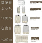 7 Pcs Compression Packing Cubes for Travel, Waterproof Suitcase Luggage Backpack Organizer with Toiletry Bag Travel Essential