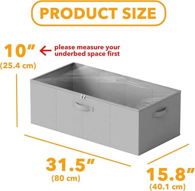 SpaceAid 8 Pack Bed Sheet Organizers and Storage, and 2 Pack 10" High Under Bed Storage Containers