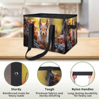 Reusable Grocery Bags Heavy Duty Shopping Bags Foldable Large Tote Bags with Long Handles & Hard Bottom