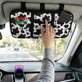 Cow Print Car Sun Visor Organizer Storage Auto Interior Accessories Pocket Organizer - Lightweight Car Truck SUV Storage Pouch Holder, with Multi-Pocket Zipper for Card, Document