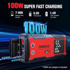 GOOLOO 6000A Jump Starter GT6000 Car Starter with 100W Bi-Directional Fast Charge, Powerful 12V Auto Battery Booster(All