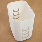 STORi Luup Bathroom Wastebasket 2pk, Secure Grocery Bags, Plastic Garbage Container for Vanity, Laundry Room, Kitchen, Office, 2.5 Gallon, White, Made in USA