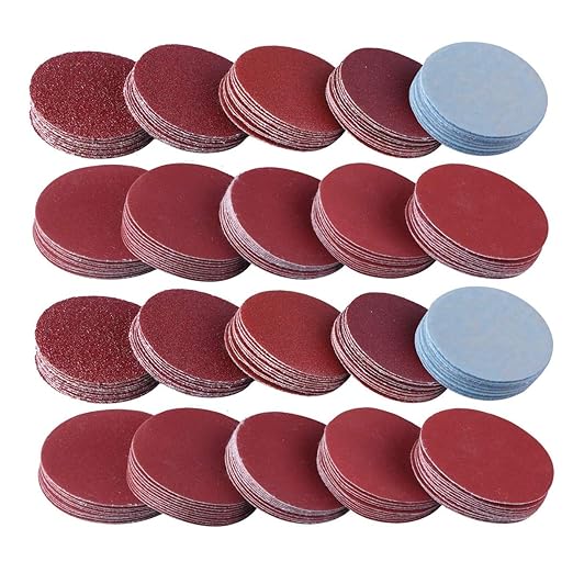 200PCS 3 inch Sanding Discs Hook Loop, VÉZAAR Orbital Sander Pad Headlight Restorations Sandpaper Backing Aluminum Oxide 80 1