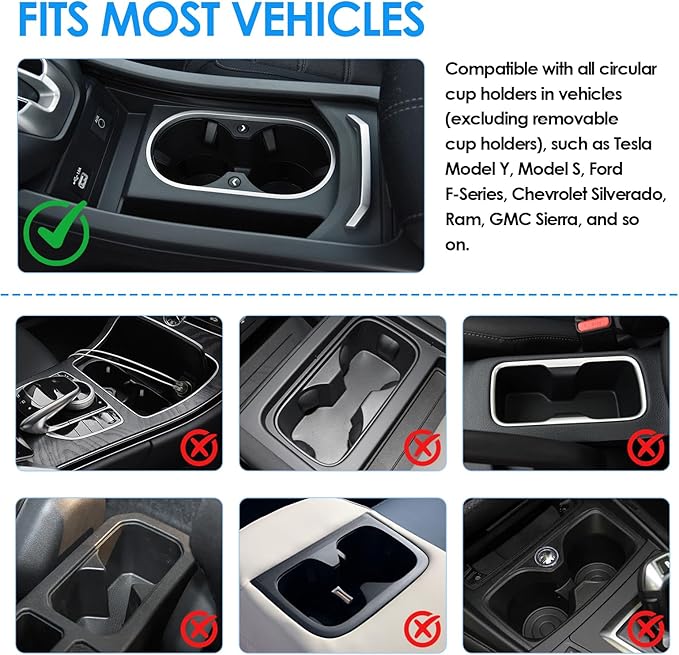 Car Tray& Car Desk for Laptop,Dual 360° Rotating,Anti Slip Leather Surface,Steering Wheel Tray,Car Accessories- Compatible with Tesila Model Y/3/S, Forrd F150/Explorer/Maverick/Most Vehicles (White)
