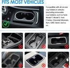 Car Tray& Car Desk for Laptop,Dual 360° Rotating,Anti Slip Leather Surface, Food Tray, Cup Holder Table Compatible with Tesla Model Y/3/S, Ford F150/Explorer/Maverick/Home Theater Seating (Brown)