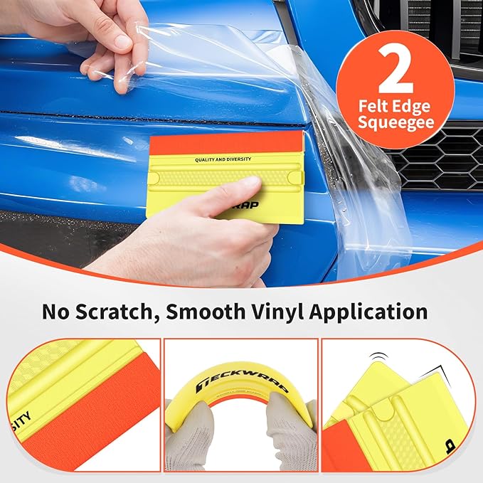 TECKWRAP Vinyl Wrap Tool Kit Window Tint Kit Tools Car Wrap Kit, Squeegee, Retractable Utility Knife, Safety Vinyl Cutter, Vinyl Wrap for Car, Window Tint Car Wrap Vinyl