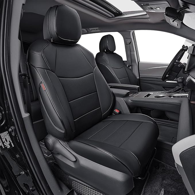 EKR Sienna Seat Covers for Toyota Sienna LE,XLE,XLE Plus 8-Passenger Seating 2021 2022 2023 2024 2025 2026,Front Seat and Rea