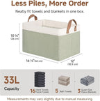 StorageWorks Storage Bins, Fabric Storage Bins for Shelves, Large Storage Baskets with Metal Frame, Closet Baskets and Bins w