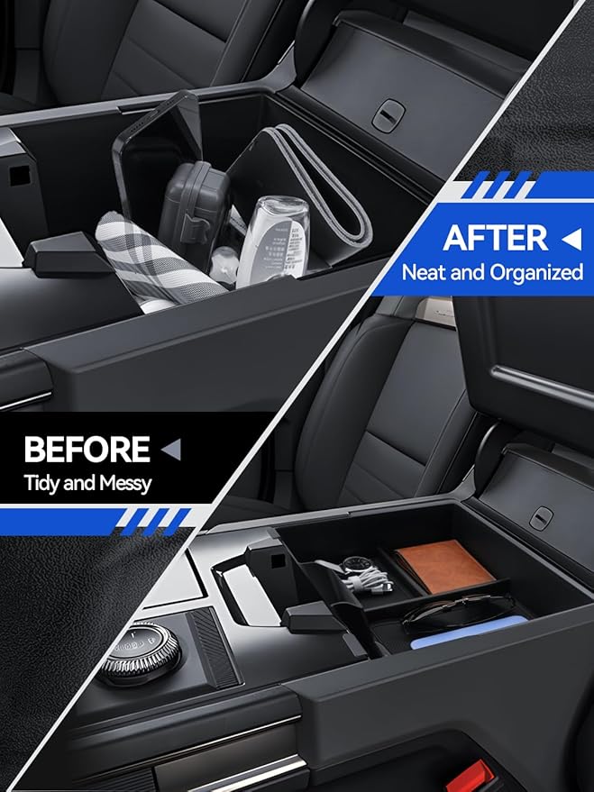 for Model 3 Center Console Organizer Armrest Tray Middle Storage Box Insert Container Durable ABS Plastic Accessories 2024 2025