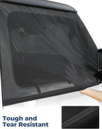 JOYTUTUS Front Wrangler Side Window Sun Shade Camping Window Insect Screen Compatible with Wrangler JK JL Gladiator JT 2007-2026, Car Window Covers for Privacy Blackout 2 Pcs