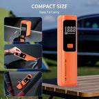 Tire Inflator Portable Air Compressor - ZGWATO Tire Air Pump with Digital Pressure Gauge, Auto Shut Off, 3X Faster Inflation, Cordless Tire Inflator for Car, Motorcycle, Bike, Bicycle and Ball, Orange