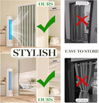 JILRON 100% Blackout Fabric Folding Door Curtain with Magnetic Closure - Accordion Style for Sliding Doors, Closets,Wardrobe 