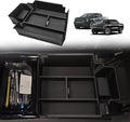 BestEvMod Center Console Organizer Tray Compatible with Chevrolet Silverado EV WT RST LT/Sierra EV 2026 2025 2024 Pickup Armrest Storage Box (Top)