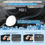 3PCS Car Window Shades Front Windshield Sun Shade Foldable Window Shade Custom Fit for 2016-2022 Honda HR-V HRV XRV Accessories Car Shades for Front Windows Anti-UV Rays Block Heat