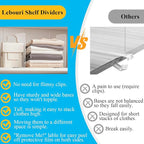 Shelf Dividers for Closet Organization: 12" Tall x 12" Deep Acrylic Closet Shelf Dividers for Clothes Sweater Purse - Clear O
