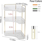 YCIA&DONE Corner Bathroom Counter Organizer, Makeup Organizer for Vanity, Skincare Cosmetic Perfume Tray, Corner Countertop S