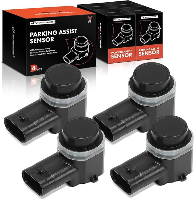 A-Premium 4-PC Reverse Backup Parking Assist Sensor Compatible with Select Toyota & Volkswagen & Hyundai & Audi & Volvo - Cor